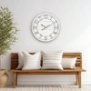 19.5” Farmhouse Clock with Galvanized Finish & White Shiplap. Arabic Numerals for Living Room, Entryway, or Office Decor - 3 of 4
