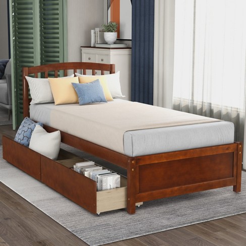 Target twin bed store with storage