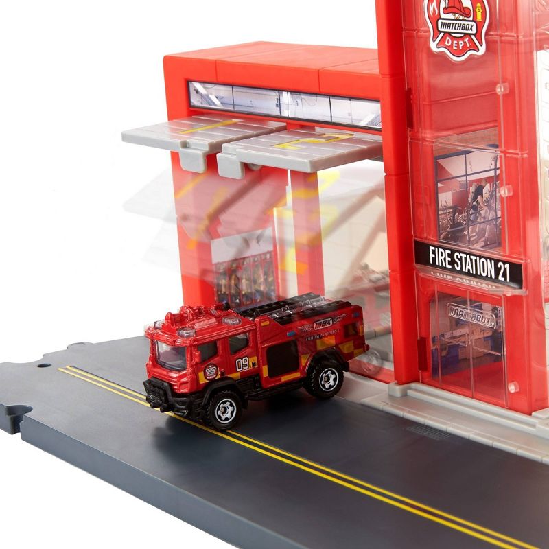 Matchbox Action Drivers Matchbox Fire Station Rescue Playset, 4 of 10