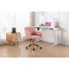 Sapphtopaz Modern Office Chair with Wheels, Adjustable Swivel Desk Chair with Upholstered and Metal Legs, Vanity Chair for Living Room, Office - 4 of 4