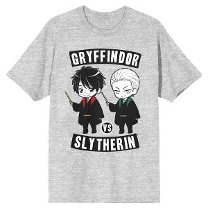 Harry Potter Gryffindor Vs Slytherin Men's Athletic Heather T-shirt - 1 of 3
