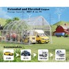 AMERLIFE 12x30FT Snow-Resistant Carport, Steel Frame, Roll-Up Doors, Mesh Windows, Silver Gray - 4 of 4