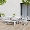 WestinTrends Ashore 6-Piece Outdoor HDPE Patio Dining Table Set with Bench - 2 of 4