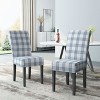 Okak Modern Style Wooden High Back Dining Chairs for Kitchen Dining Room,Upholstered Fabric Seating Dining Chair Set of 2 - 3 of 4