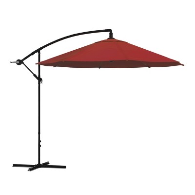 Nature Spring 10' Offset Patio Umbrella - Red