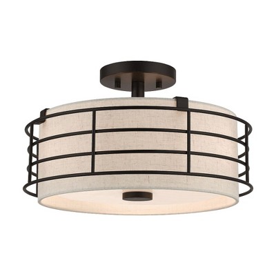 Livex Lighting Blanchard 3 - Light Semi-Flush Mount in  English Bronze
