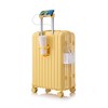 20"/24"/28" 3 pcs/set in ABS Spinner Wheel Luggage, Carry on Suitcase, with Cup Holder & USB Port & Phone Holder (Yellow) - 3 of 4
