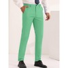 Lars Amadeus Men's Solid Color Slim Fit Stretch Flat Front Dress Pants - 2 of 4