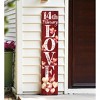 HomeRoots 48" Red And White Solid Wood Love Valentine's Day Porch Sign - 2 of 4