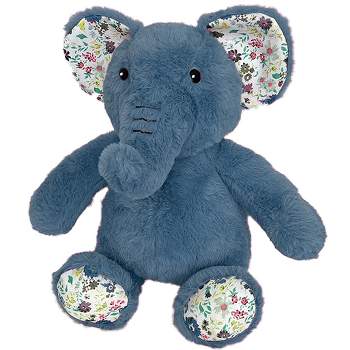 Petlou Plush Crinkle Interactive Stuffed Dog Squeaky Toys - 15" (Promo Elephant - Blue)