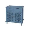 Hollow-Carved Cabinet,Distressed Wooden Cabinet With 2 Doors And 2 Drawers-Maison Boucle - 4 of 4