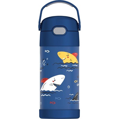 Thermos Stainless Steel Funtainer Bottle 12 Oz Shark Print - Office Depot