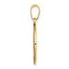 Black Bow Jewelry 14k Yellow Gold Round Framed Tree of Life Pendant, 15mm (9/16 inch) - 2 of 4