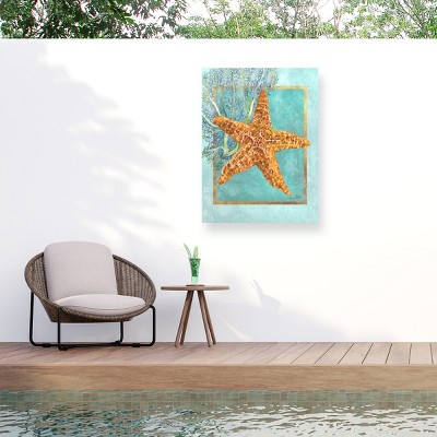"Starfish And Coral" Outdoor Canvas