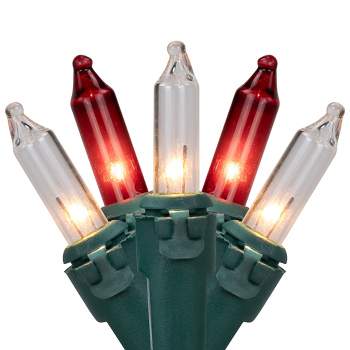 Northlight 100-Count Red and Clear Mini Christmas Light Set, 20.25ft Green Wire