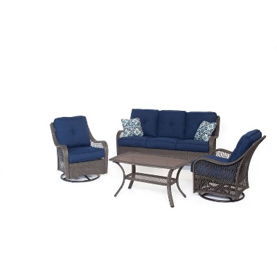 Merritt 4pc Loveseat and Glider Chair Seating Set - Cambridge