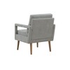 CAVINAS Mid-Century Accent Chair,Set of 1/2,Chenille Upholstery Armchair with Soft Pillow Back,Comfy Lounge Chair for Living Room,Bedroom - 3 of 4
