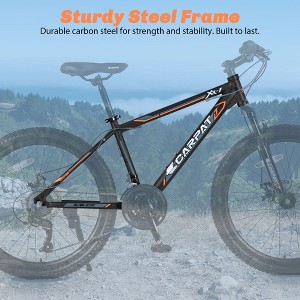 CAVINAS 24IN Mountain Bike with Steel Frame, Shimano 21-Speed Kids Bike with Dual Disc Brakes and Front Suspension, for Boys and Girls - 1 of 4