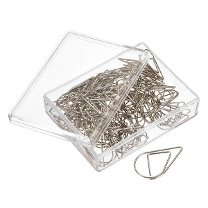 Unique Bargains Drop-Shaped Decorative Bookmark Metal Small Size Paper Clip 100 Pcs - 1 of 4