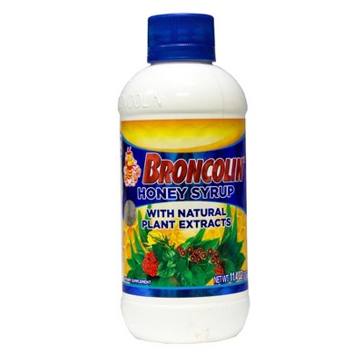 Broncolin Cough & Immune System Honey Syrup with Natural Plant Extracts - 11.4oz