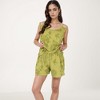 Anna-Kaci Lounge Women's Floral Print Sleepwear Set with Spaghetti Strap Tank and Solid Elastic Waist Shorts - 4 of 4