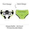 Big Dot of Happiness Goaaal - Soccer - Diaper Shaped Raffle Ticket Inserts - Baby Shower Activities - Diaper Raffle Game - Set of 24 - 2 of 4