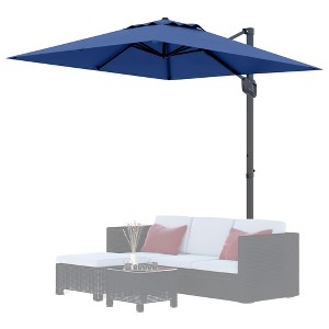 10FT Cantilever Patio Umbrella, 360° Rotation Offset Umbrella, Easy Crank & Tilt Adjustment, UV Protection for Backyard, Poolside - 1 of 4