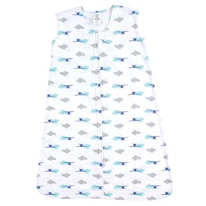 Luvable Friends Baby Boys Sleeveless Jersey Cotton Sleeping Bag, Sack, Blanket, Airplane Cloud Jersey - 1 of 1