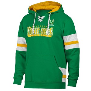 NHL Minnesota North Stars Men's Vintage Lace Up Fleece Hooded Sweatshirt - 1 of 3