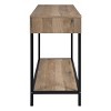 30" Quinton Foyer Table Salvage Oak - OSP Home Furnishings: Steel Frame, Drawer, Lower Shelf - 3 of 4