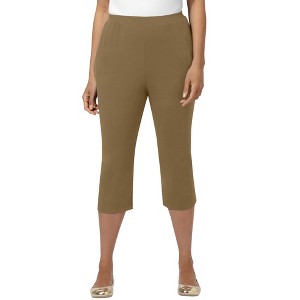Catherines Women's Plus Size Suprema Capri (With Pockets) - 1 of 4