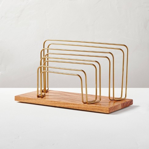 Brushed Metal Paper Roll Holder Brass Finish - Hearth & Hand™ With Magnolia  : Target