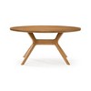 Plank+Beam 62" Verso Oval Dining Table for 4, Solid Wood Kitchen Table for Dinner Room - 3 of 4