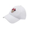 Disney Adult Minnie Mouse Embroidered Cotton Adjustable Dad Hat - 4 of 4