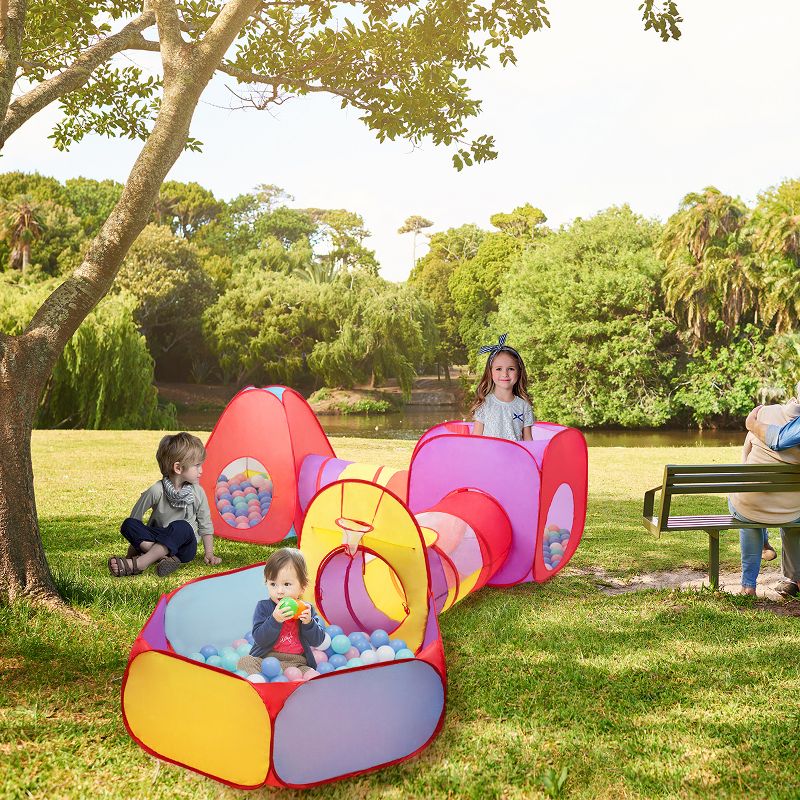 Costway 7pc Kids Ball Pit Play Tents & Tunnels Pop Up Baby Toy Gifts, 3 of 10