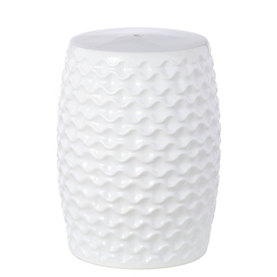 Randon Garden Stool - White - Safavieh