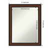 Amanti Art Yale Walnut Petite Bevel Bathroom Wall Mirror 27.5 x 21.5 in. - 4 of 4