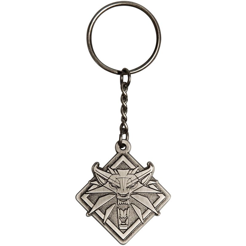 JINX Inc. The Witcher 3 White Wolf Medallion Medallion Keychain, 1 of 3