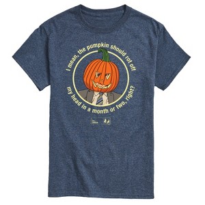 Men's - The Office - Dwight Halloween Pumpkin Head Short Sleeve Graphic T-Shirt - 1 of 4