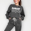 Simply Sage Market S.W.Smiley Radiant Groovy Outline Lightweight Garment Dyed Sweatshirt - 2 of 4