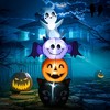 HOMCOM 6FT Halloween Inflatable Ghost Bat Pumpkin Black Cat Pole Halloween Decoration with LED Lights for Garden Indoor Outdoor - 3 of 4