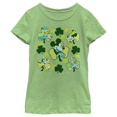 Girl's Mickey & Friends Happy Clover Friends T-Shirt