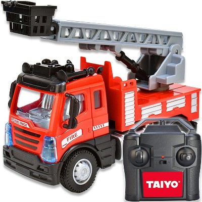 Thin Air Brands Remote Control R/C Fire Truck, 1:40 Scale, Red, 2.5GHz Transmission Frequency, Ages 6+, Remote Control Vehicles