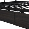 Okak Full XL Over Queen Metal Bunk Bed with 2 Drawers Loft Bunk Bed with Ladder for Kids Teens, Easy Assemble, Black - 4 of 4