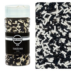 Mystic Sprinkles Tuxedo Mix Jimmies Sprinkles 3oz Bottle - 1 of 4