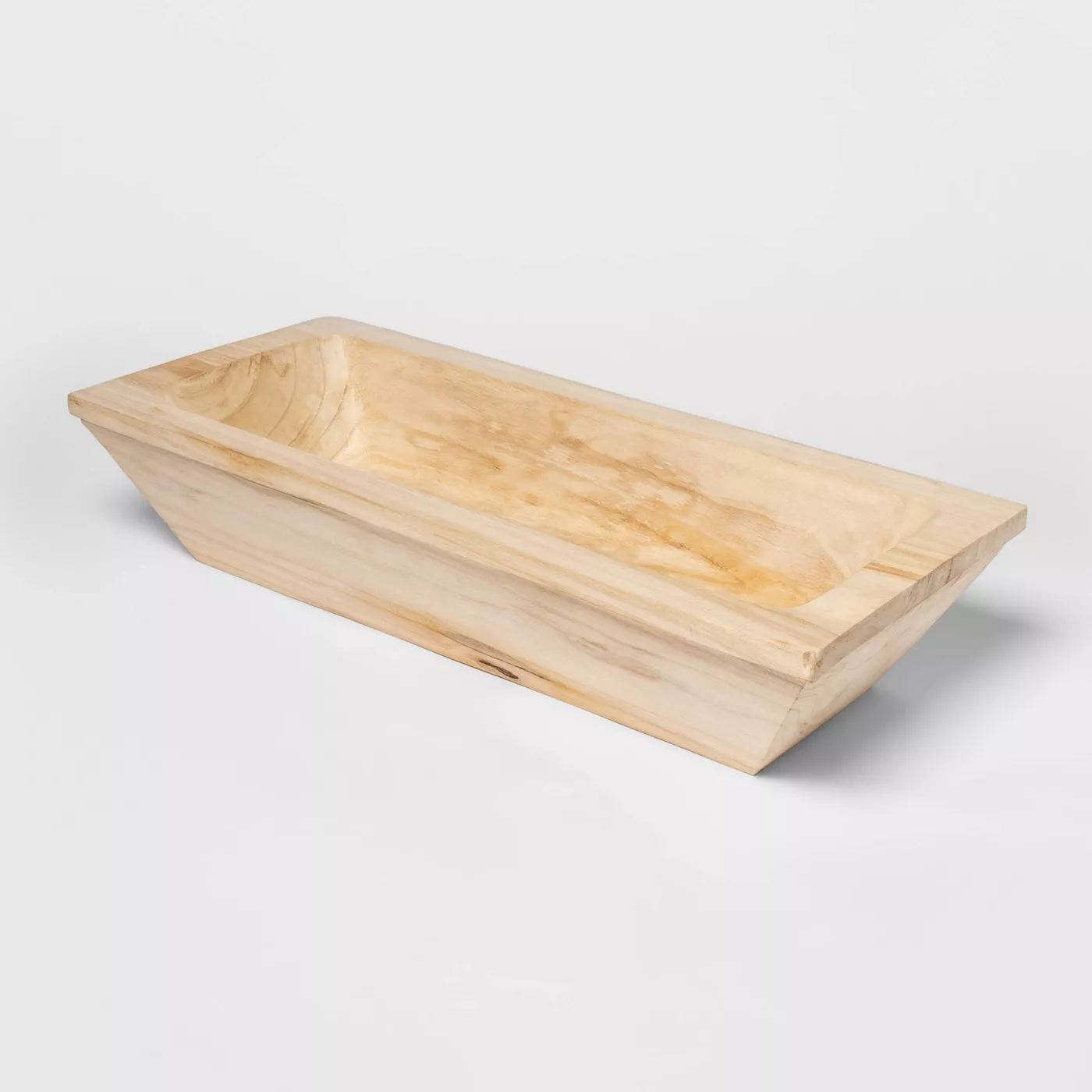 Shop 23.8" x 11" Wooden Rectangle Bowl Natural - Threshold from Target on Openhaus