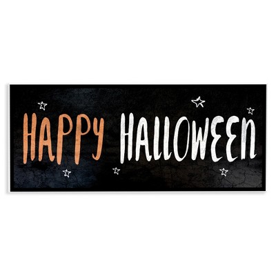 Stupell Industries Happy Halloween Spooky Stars Wall Plaque Art