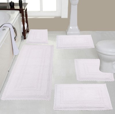 Piccocasa Microfiber Plaid Bathroom Rugs Extra Soft Fluffy Absorbent Bath  Rug Gray White 17x24 : Target