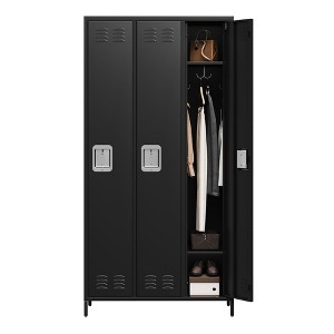 GustoWave 3 Doors Steel Storage, Metal Locker for School Office Gym, 72 Inch Locker Cabinet for Employees,Industrial Storage Locker with 3 Shelves - 1 of 4