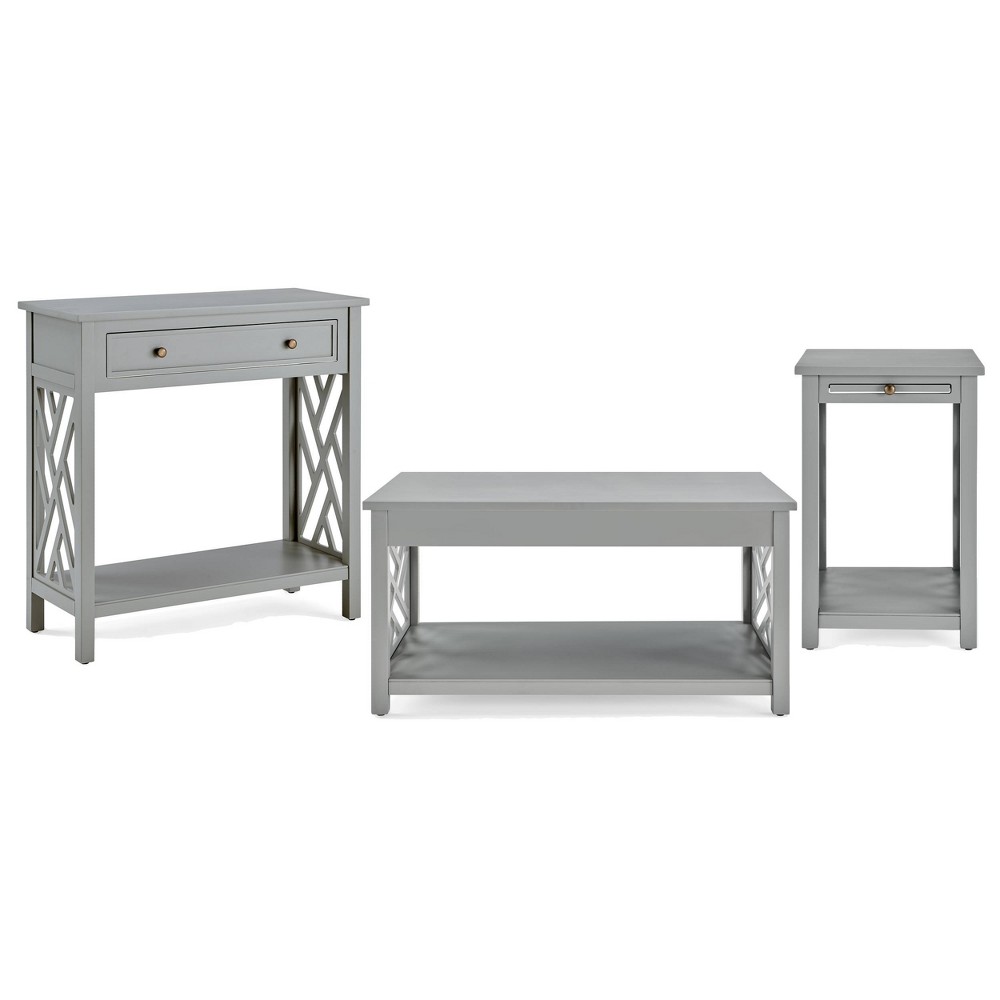 Photos - Coffee Table 36" Middlebury , End Table with Tray and Console Table Gray 